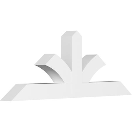 Ekena Millwork Richland Architectural Grade PVC Gable Bracket, 48"W x 18"H x 4"D x 4"F, 9/12 Pitch GBP048X18X0404RIC00